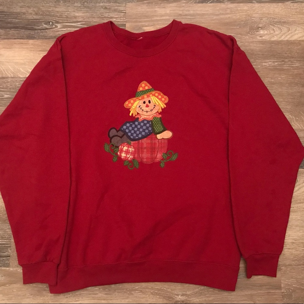 halloween scarecrow crewneck